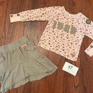 Naartjie Floral Long Sleeve Top and Skirt Set